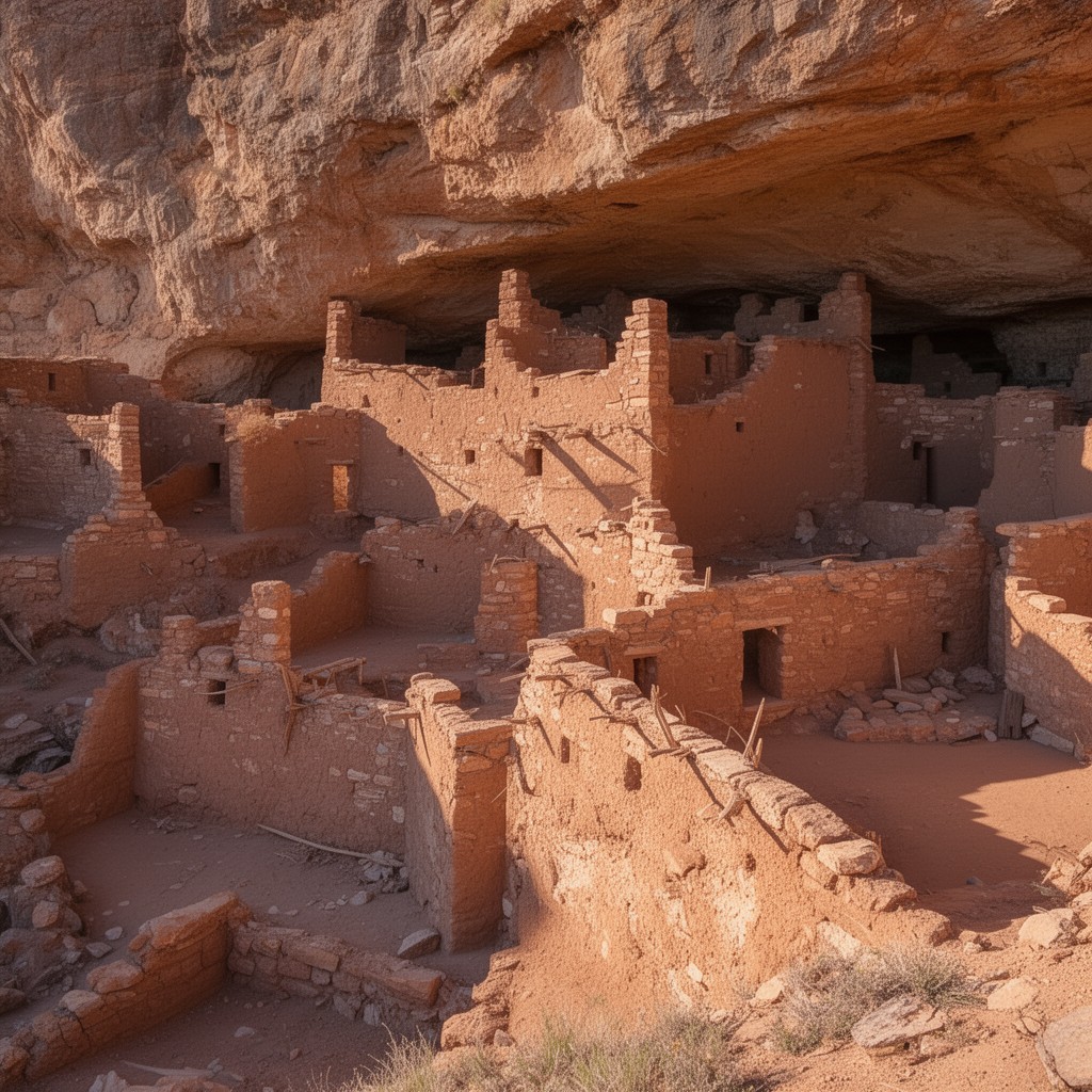AI-generated illustration of Ancestral Puebloans