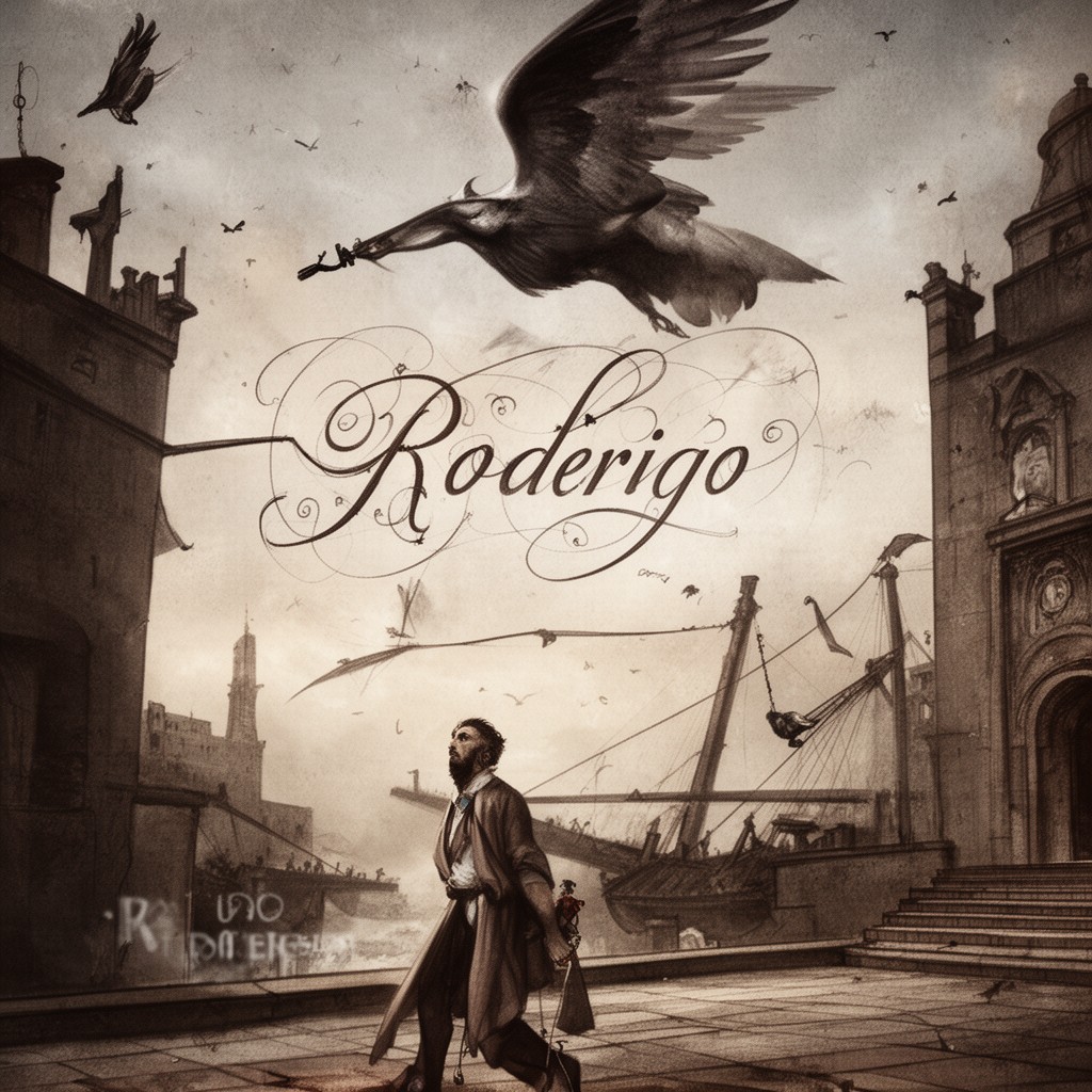 AI-generated illustration of Roderigo (character)
