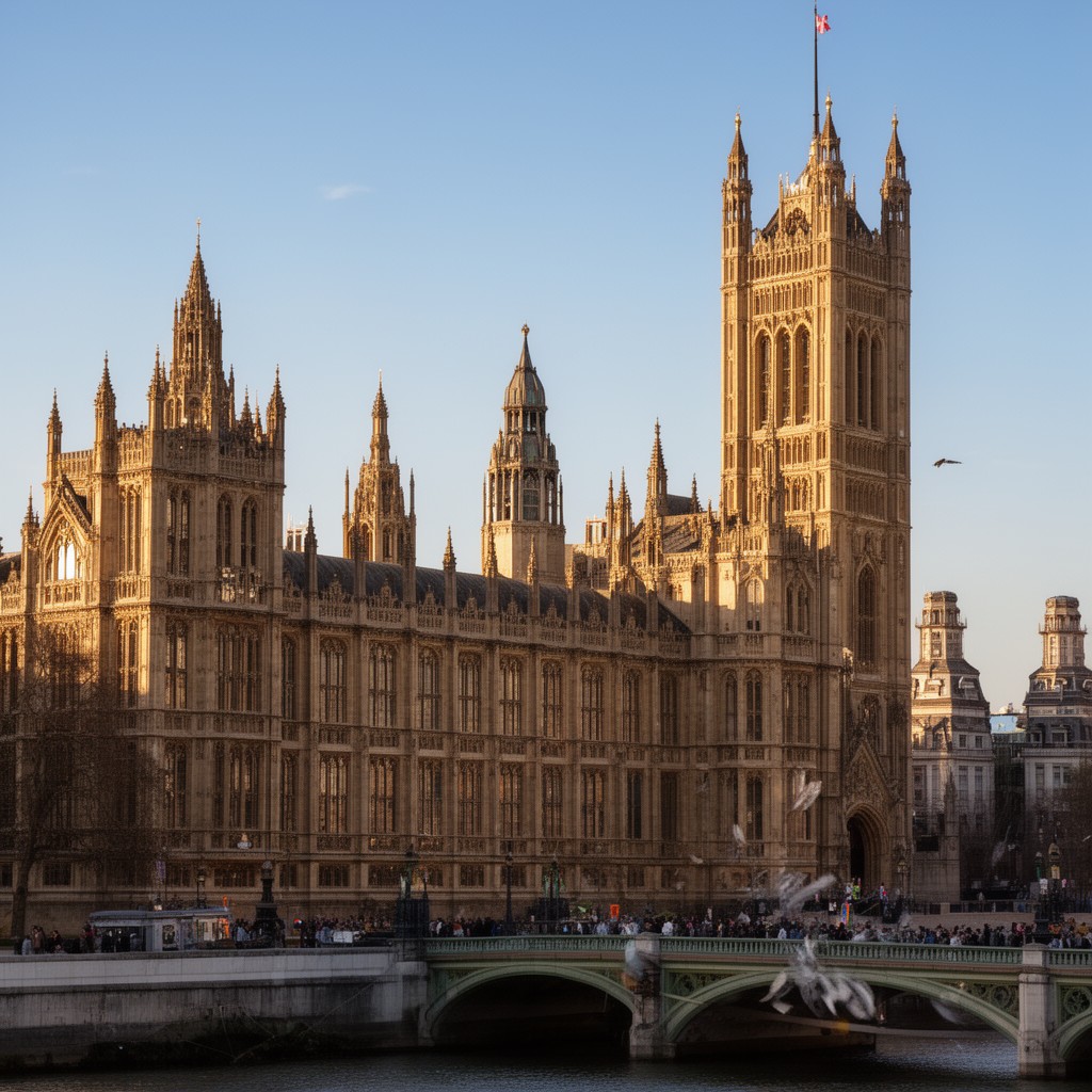 AI-generated illustration of Middlesex Guildhall