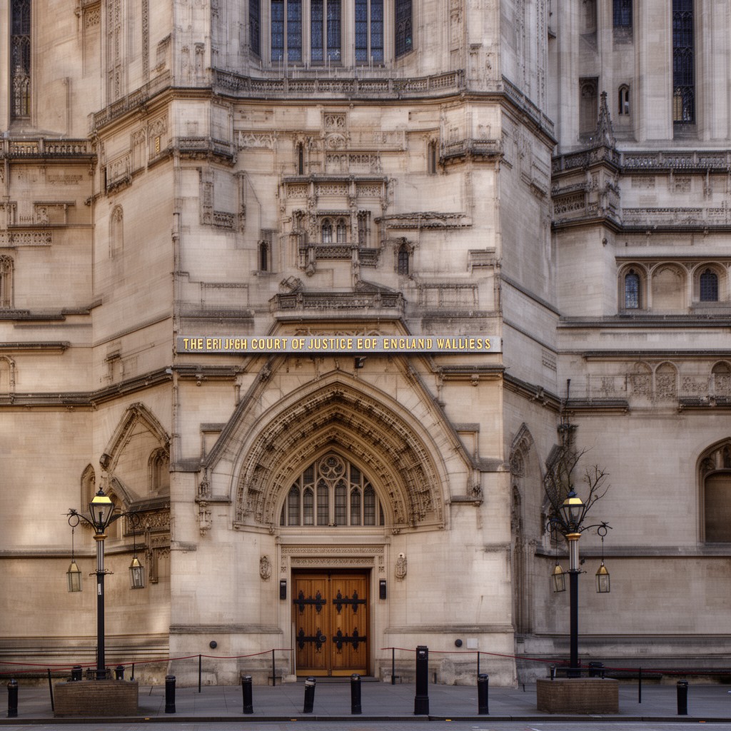 AI-generated illustration of High Court of Justice of England and Wales
