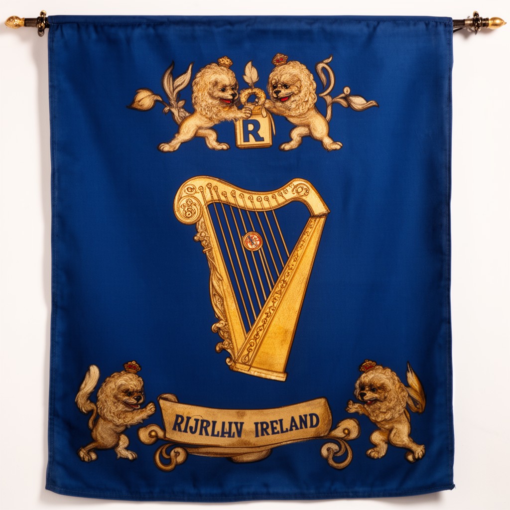 AI-generated illustration of Royal Standard of the Kingdom of Ireland