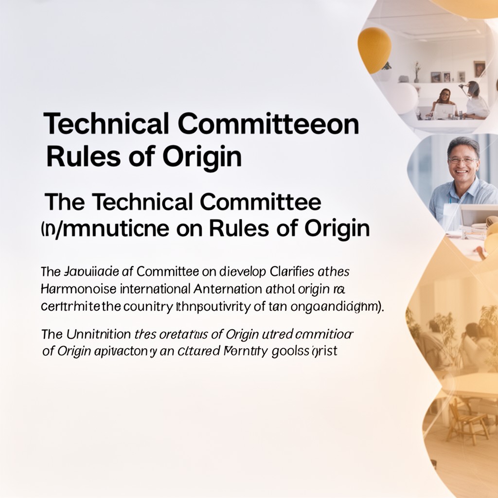 AI-generated illustration of Technical Committee on Rules of Origin
