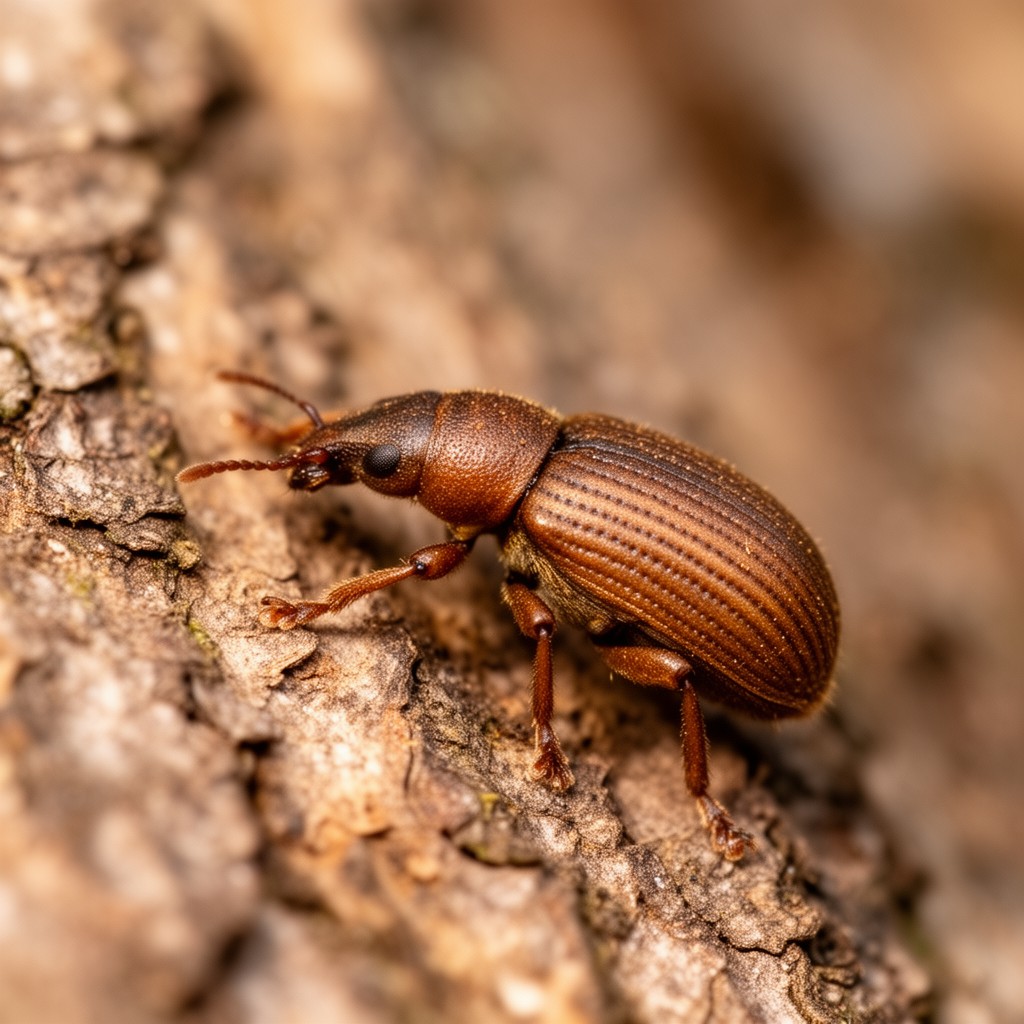 AI-generated illustration of European elm bark beetle