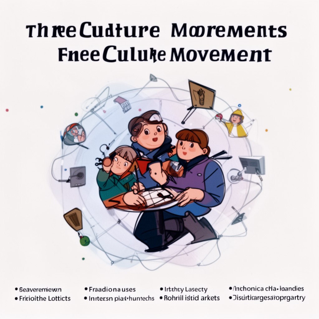 AI-generated illustration of free culture movement