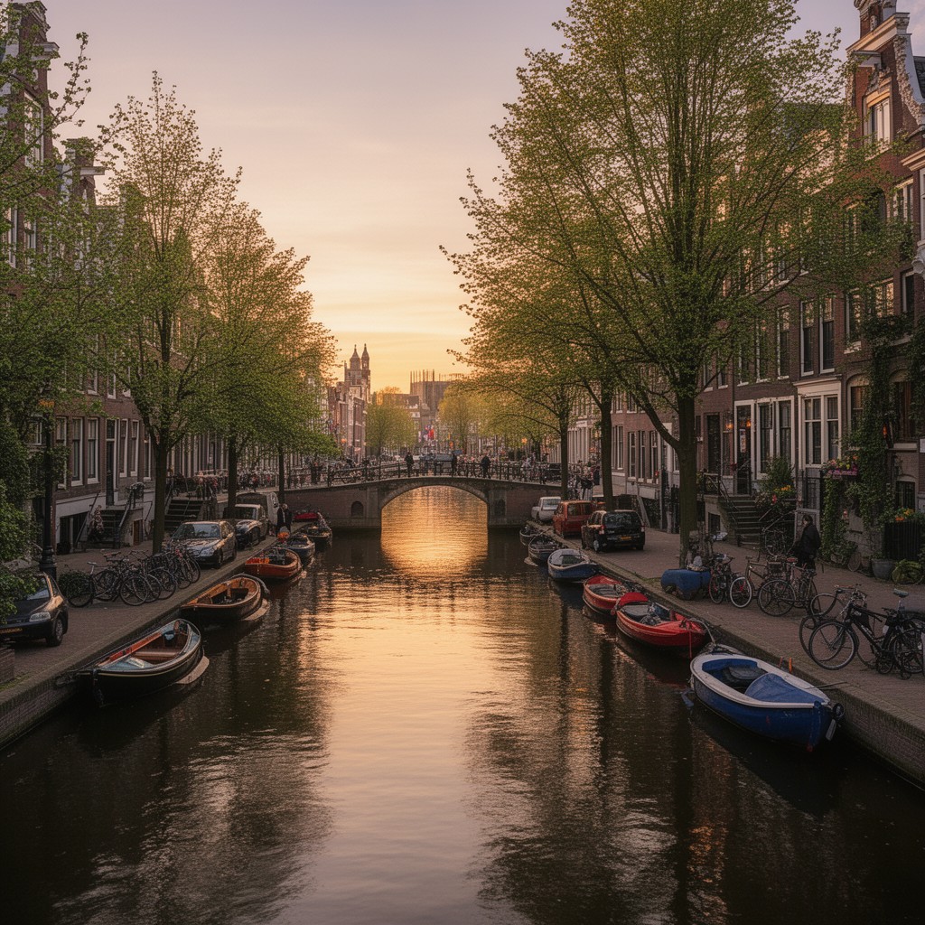 AI-generated illustration of Amstel River