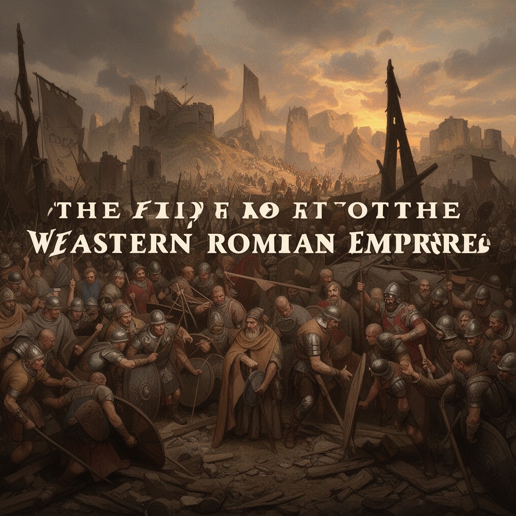 AI-generated illustration of Fall of the Western Roman Empire