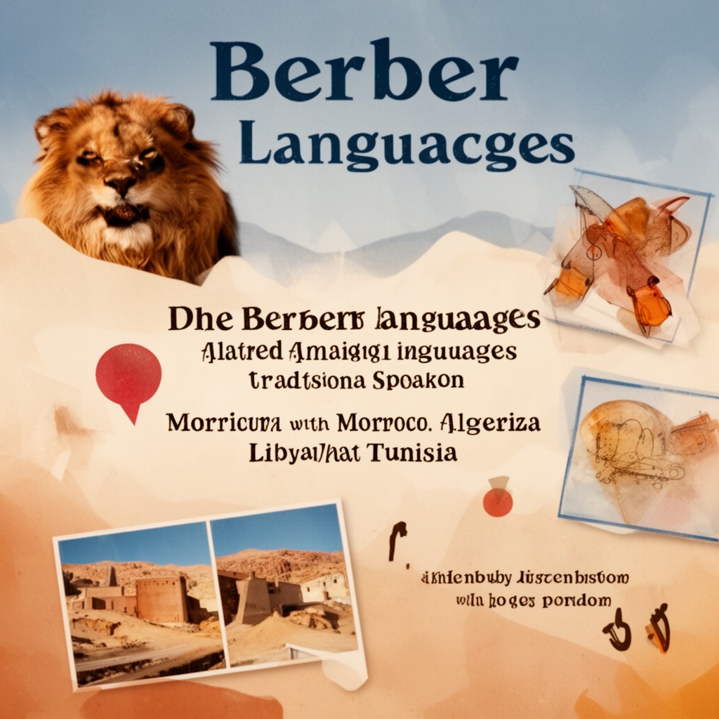 AI-generated illustration of Berber languages
