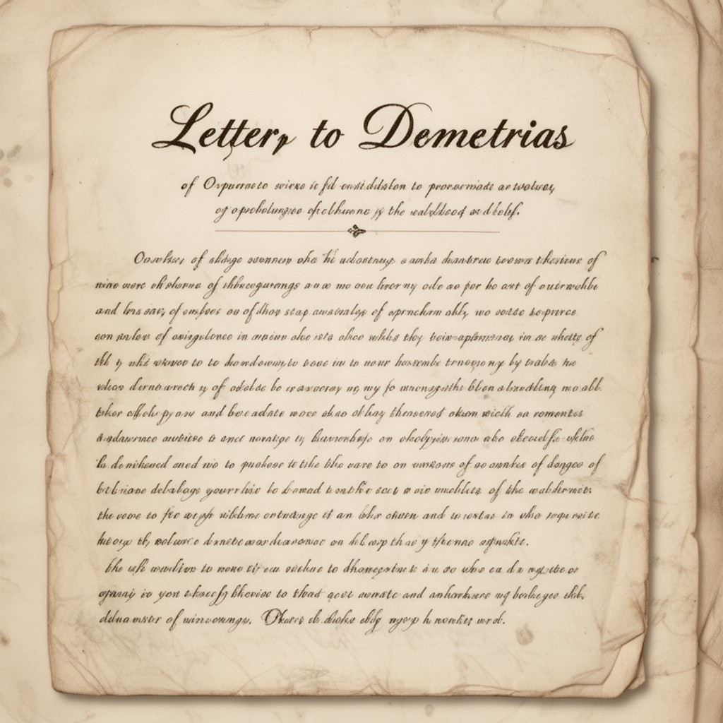 AI-generated illustration of Letter to Demetrias