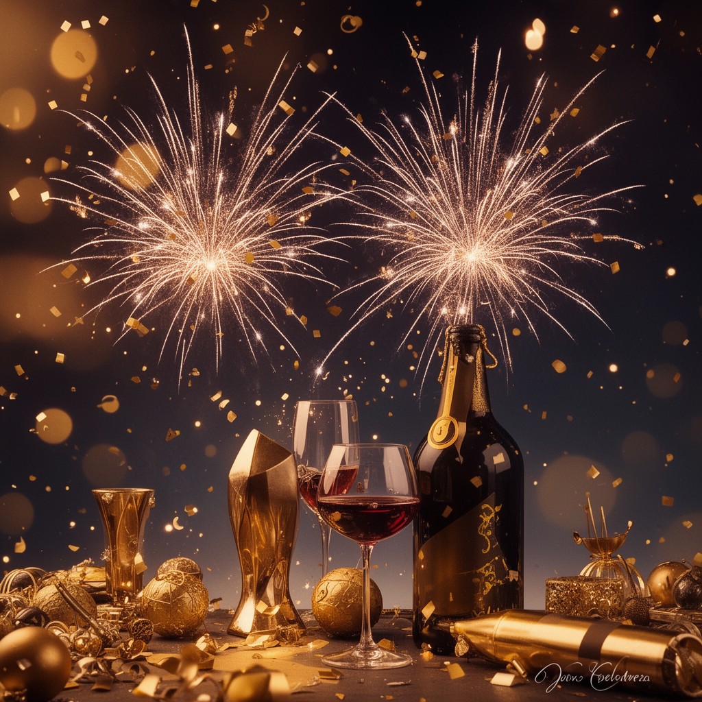 AI-generated illustration of New Year’s Eve