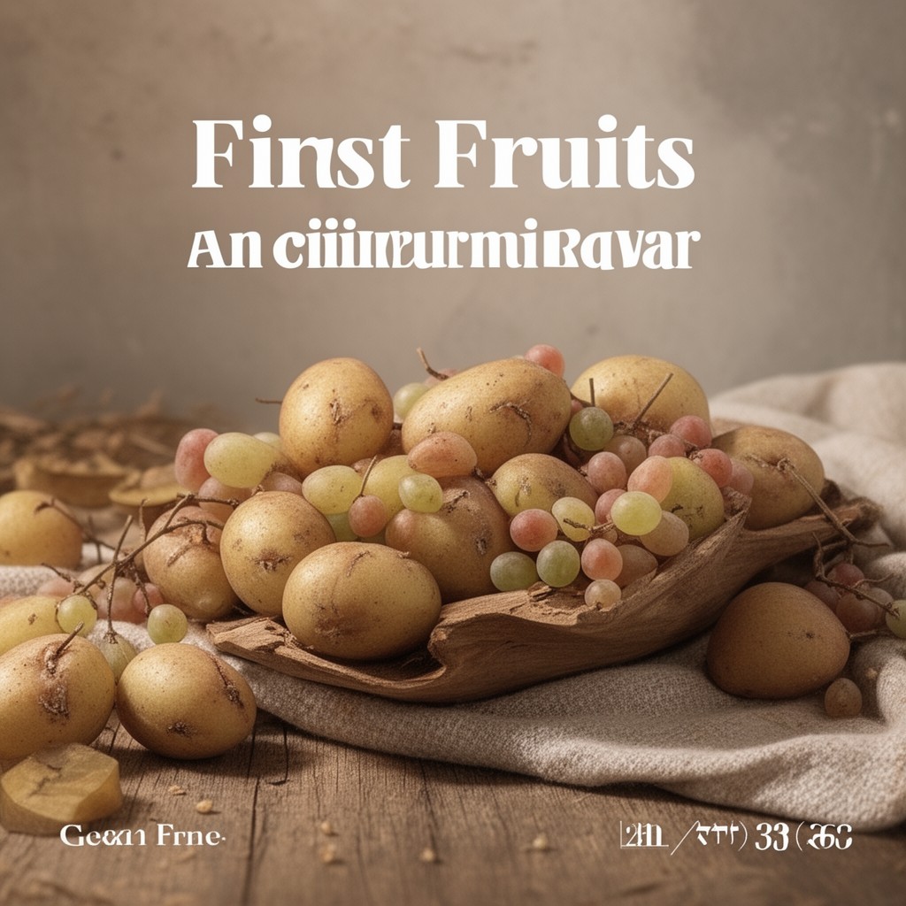 AI-generated illustration of First fruits (Bikkurim)