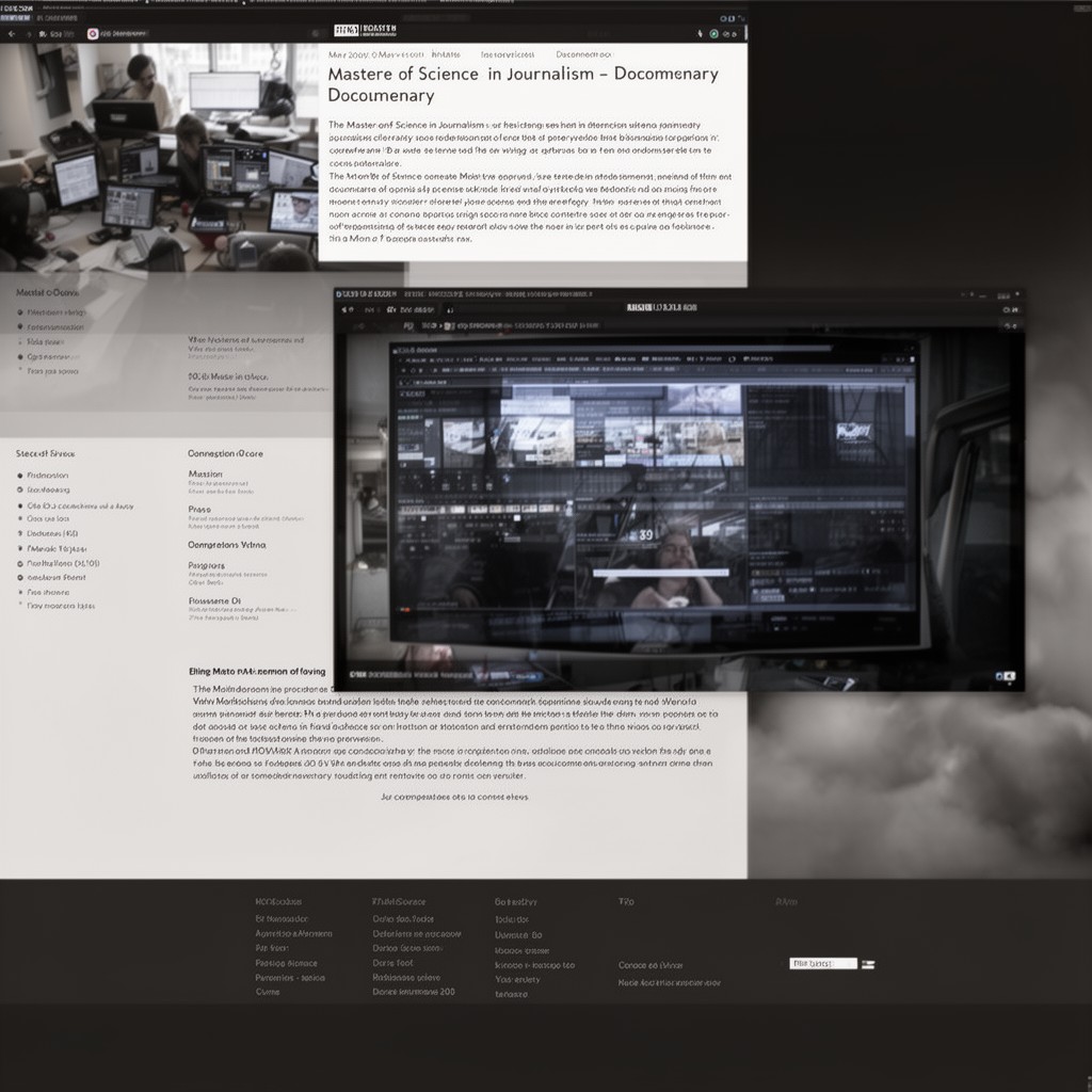 AI-generated illustration of Master of Science in Journalism – Documentary
