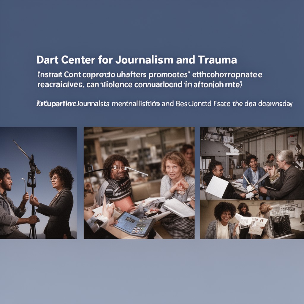 AI-generated illustration of Dart Center for Journalism and Trauma