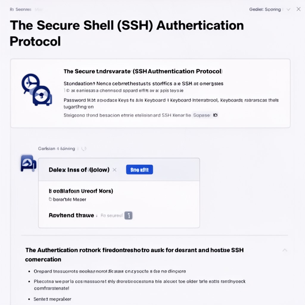 AI-generated illustration of The Secure Shell (SSH) Authentication Protocol