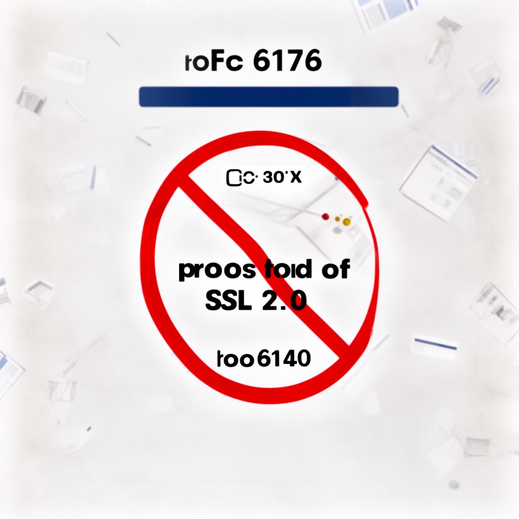 AI-generated illustration of RFC 6176 (prohibition of SSL 2.0)