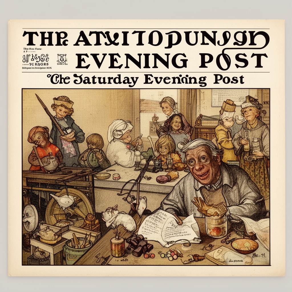 AI-generated illustration of The Saturday Evening Post