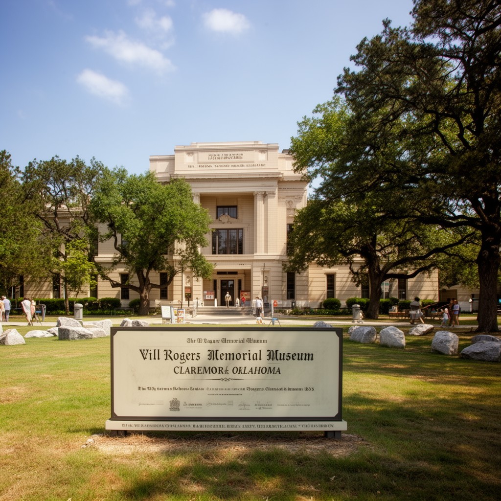 AI-generated illustration of Will Rogers Memorial Museum, Claremore, Oklahoma