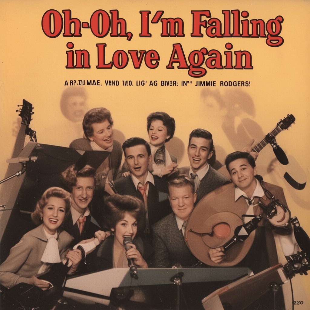 AI-generated illustration of Oh-Oh, I'm Falling in Love Again