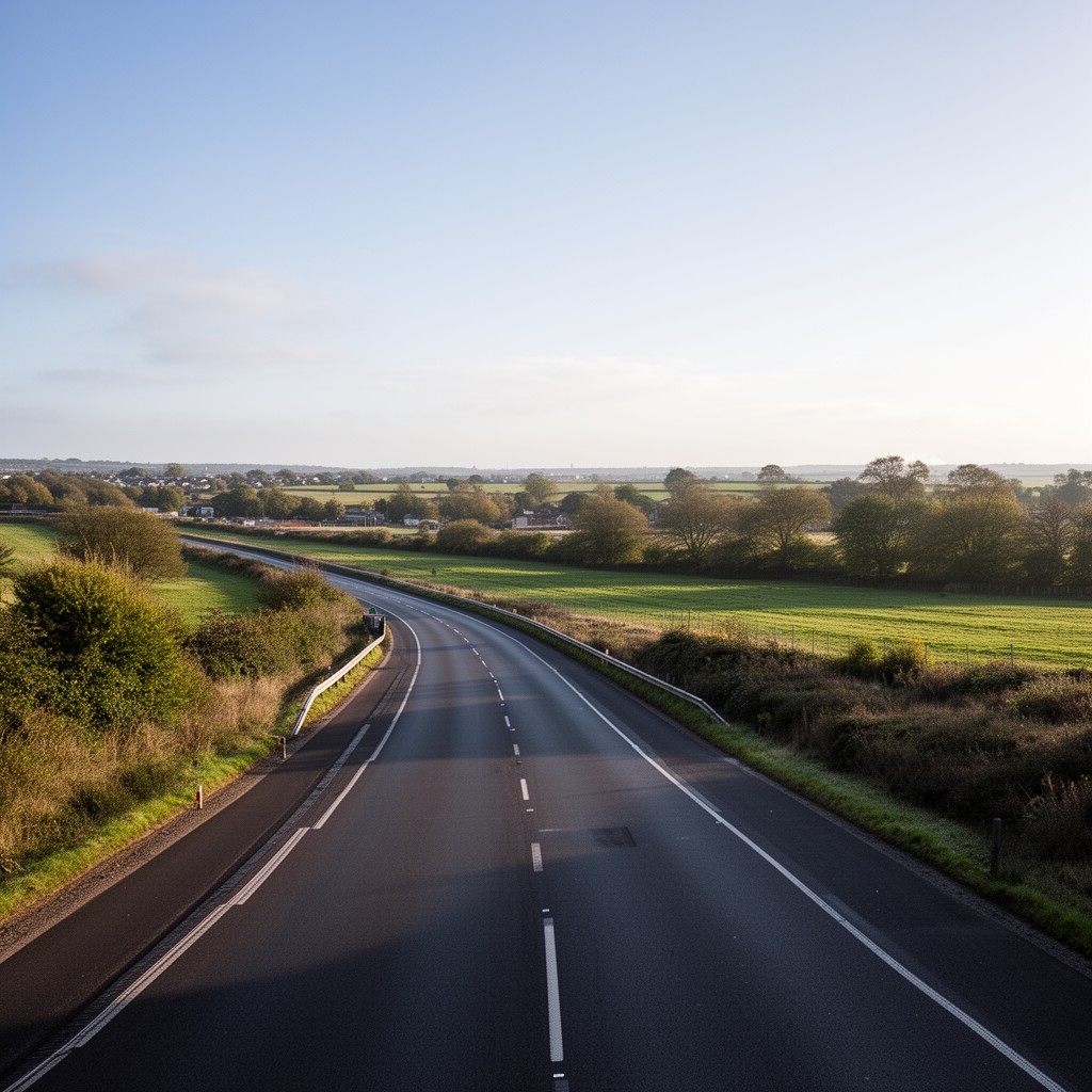 AI-generated illustration of A34 road