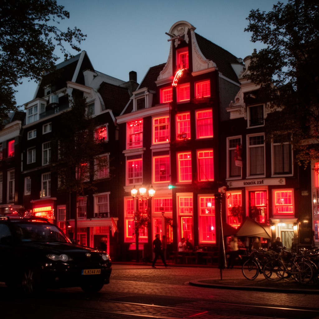 AI-generated illustration of Red Light District