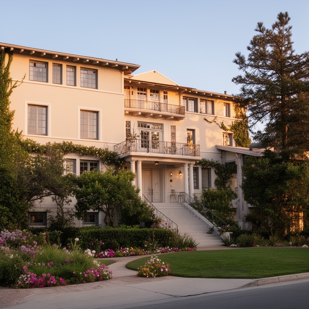 AI-generated illustration of Thomas Mann House (Pacific Palisades)