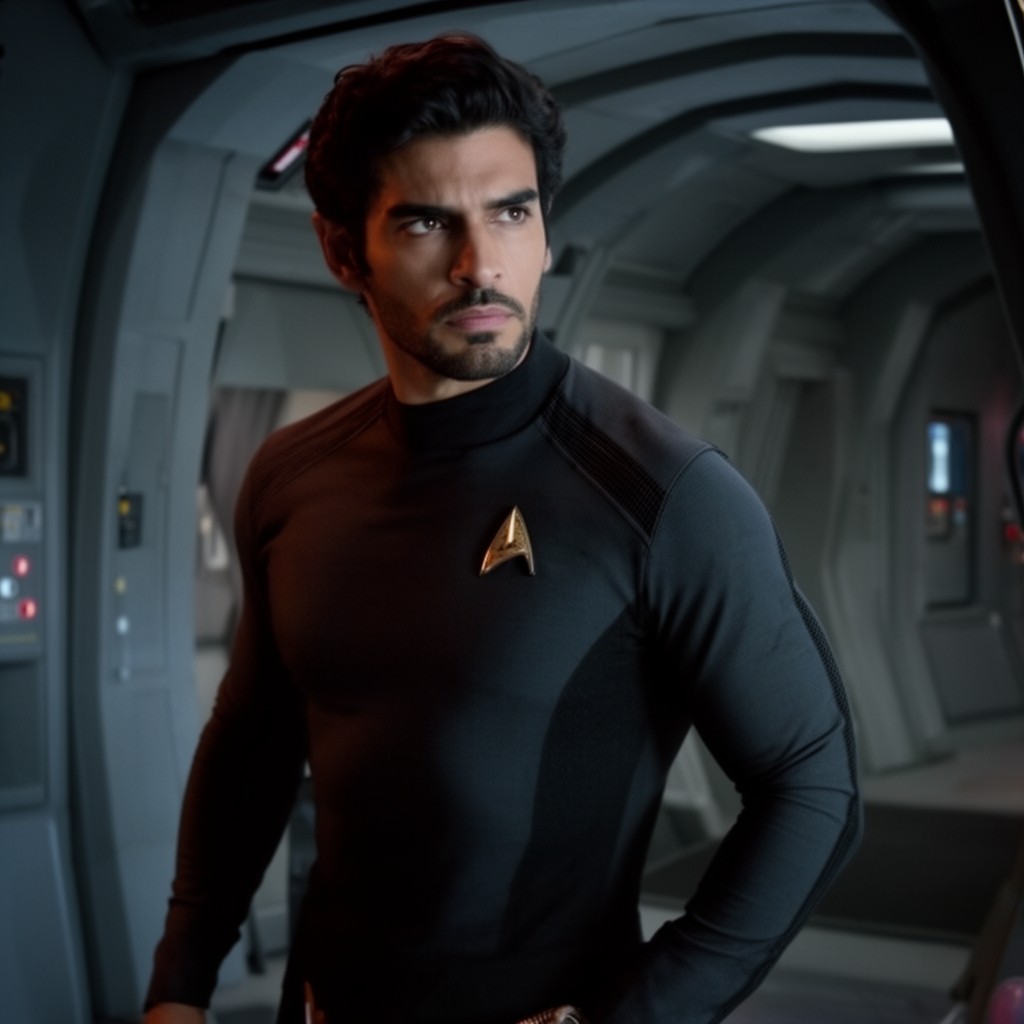 AI-generated illustration of Khan Noonien Singh