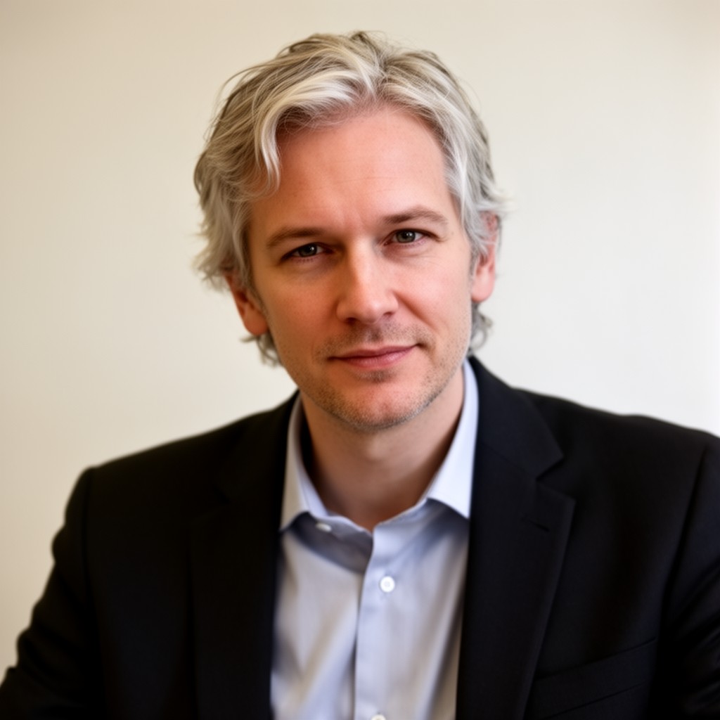 AI-generated illustration of Julian Assange