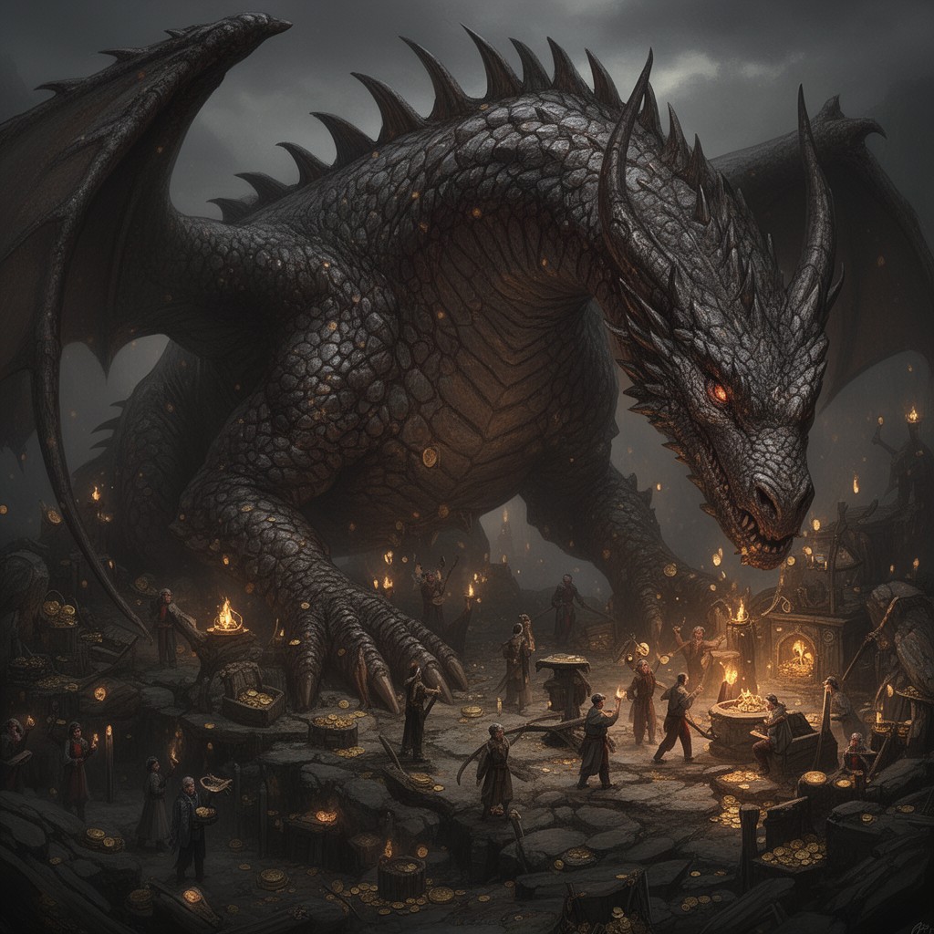 AI-generated illustration of Smaug