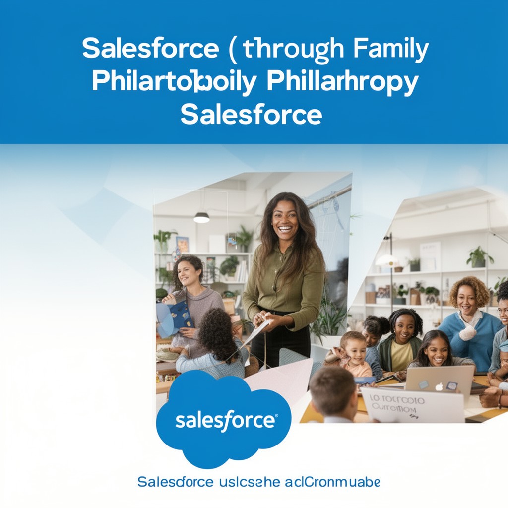 AI-generated illustration of Salesforce (through family philanthropy)