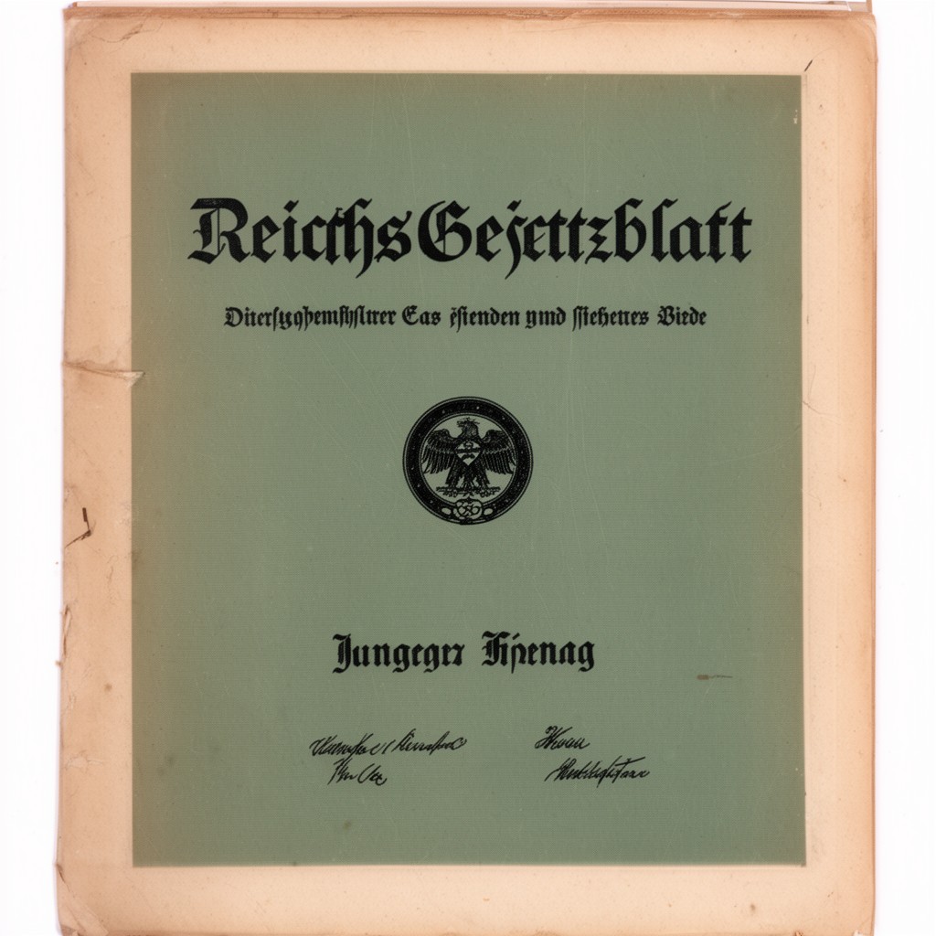 AI-generated illustration of Reichsgesetzblatt