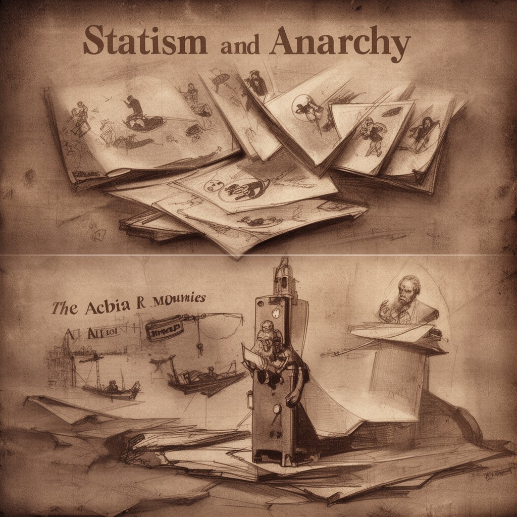 AI-generated illustration of Statism and Anarchy