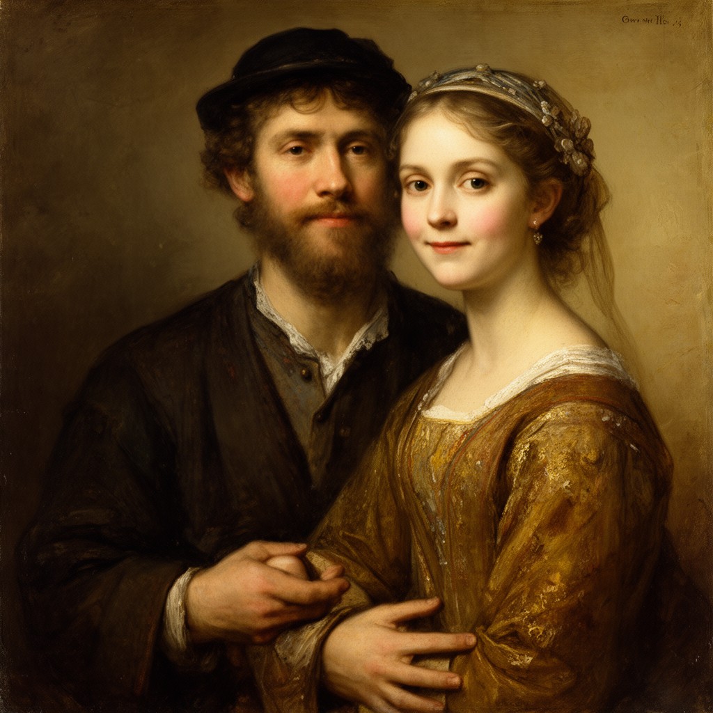 AI-generated illustration of The Jewish Bride