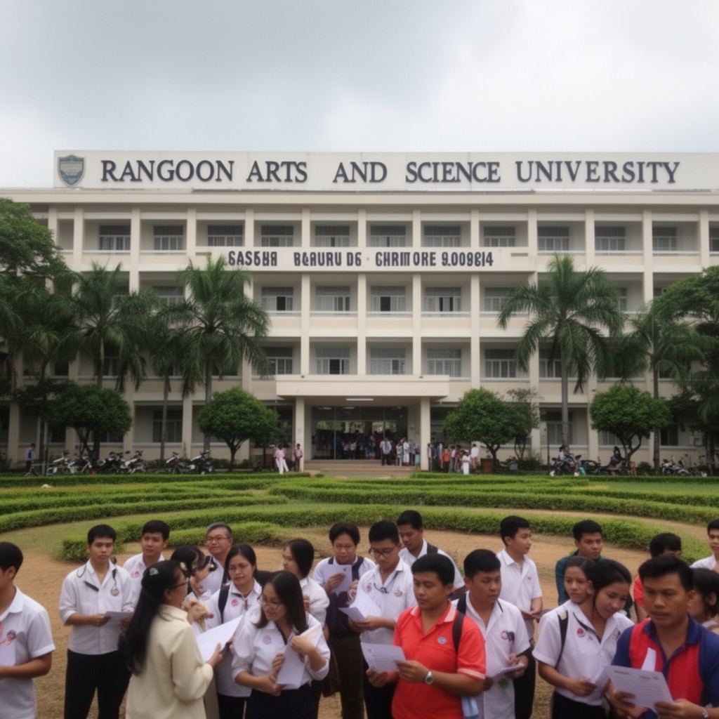 AI-generated illustration of Rangoon Arts and Science University