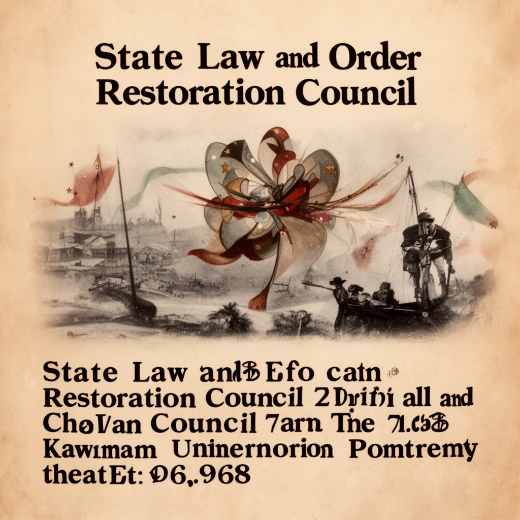 AI-generated illustration of State Law and Order Restoration Council