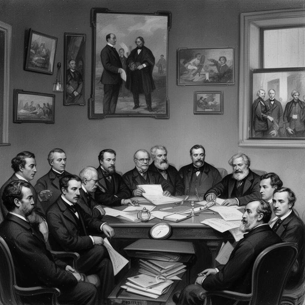 AI-generated illustration of Spanish peace commission of 1898
