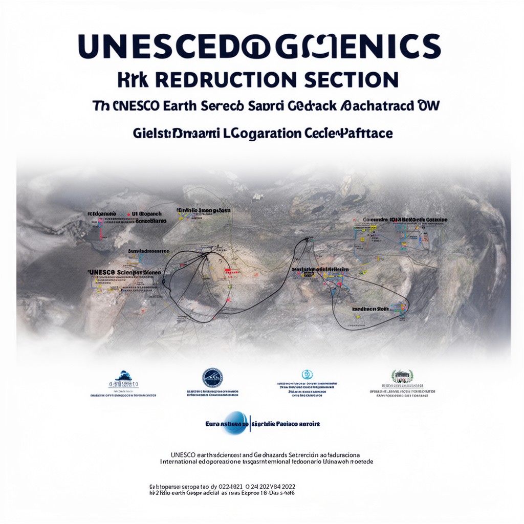 AI-generated illustration of UNESCO Earth Sciences and Geohazards Risk Reduction Section
