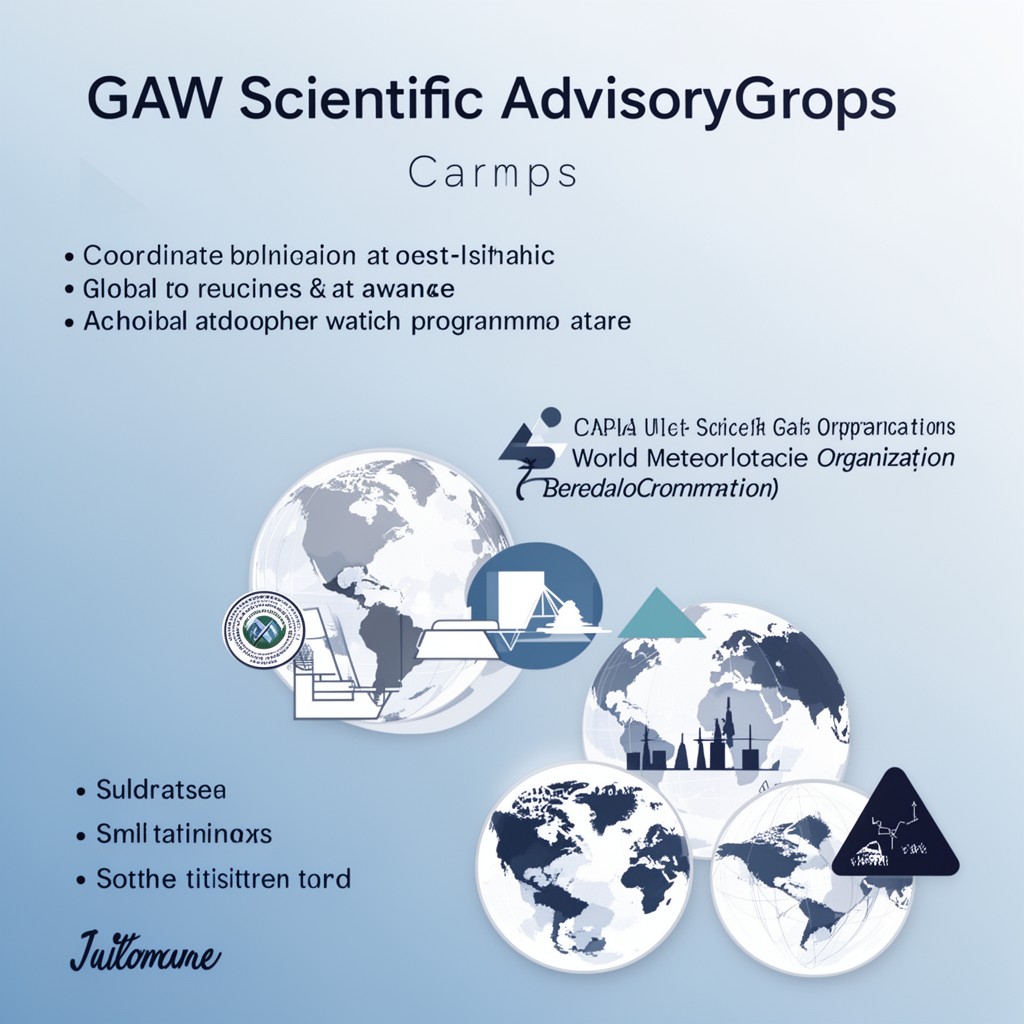 AI-generated illustration of GAW Scientific Advisory Groups
