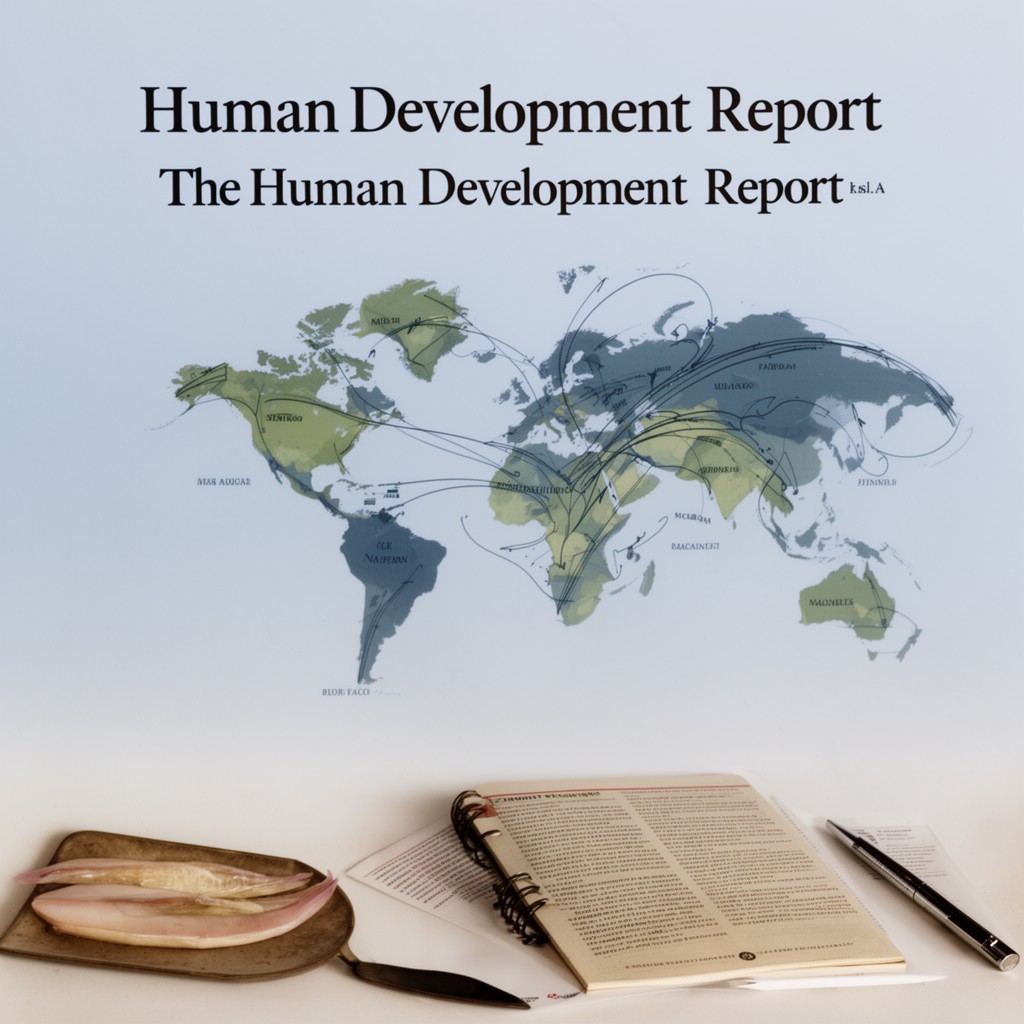 AI-generated illustration of Human Development Report