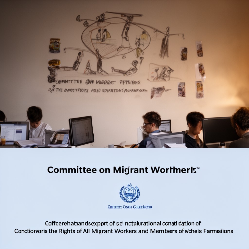 AI-generated illustration of Committee on Migrant Workers