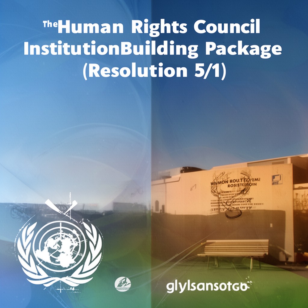 AI-generated illustration of Human Rights Council institution-building package (resolution 5/1)
