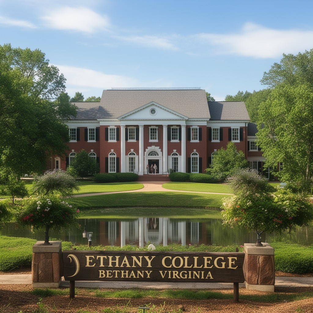 AI-generated illustration of Bethany College, Bethany, Virginia