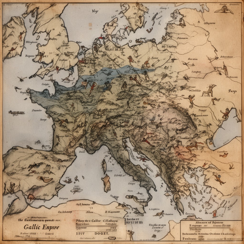 AI-generated illustration of Gallic Empire