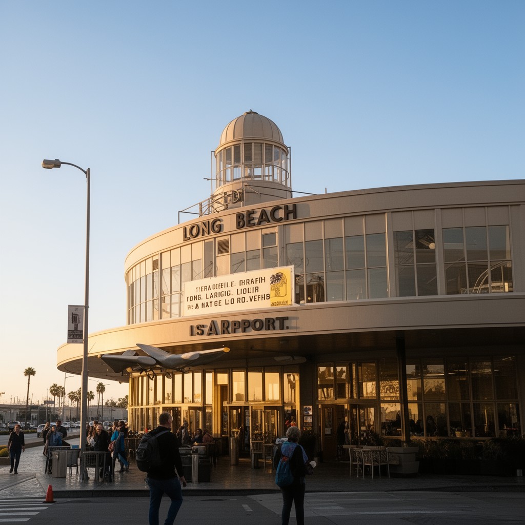 AI-generated illustration of Long Beach Airport