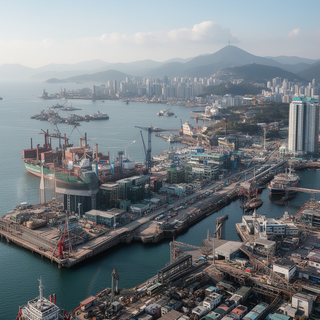 AI-generated illustration of Busan