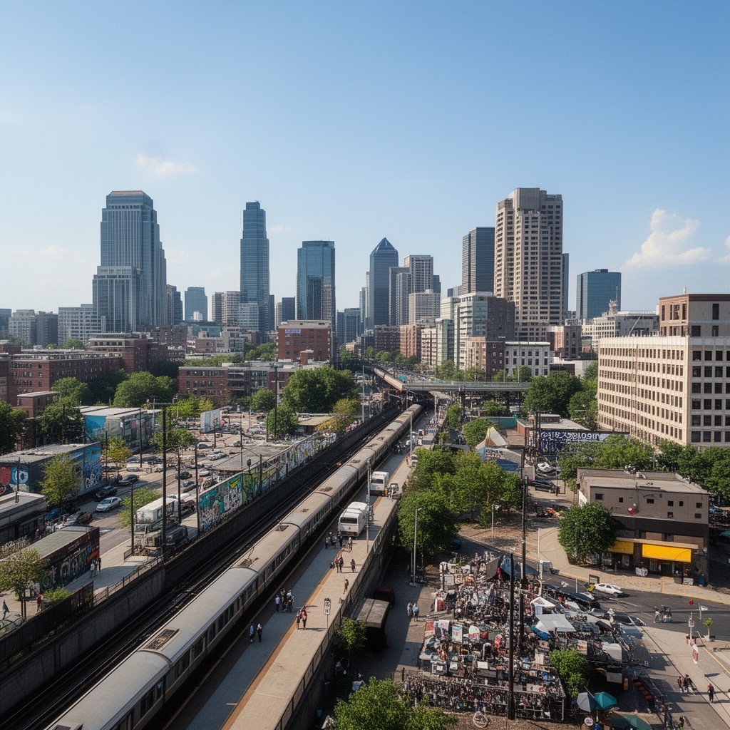 AI-generated illustration of Rosslyn–Ballston corridor