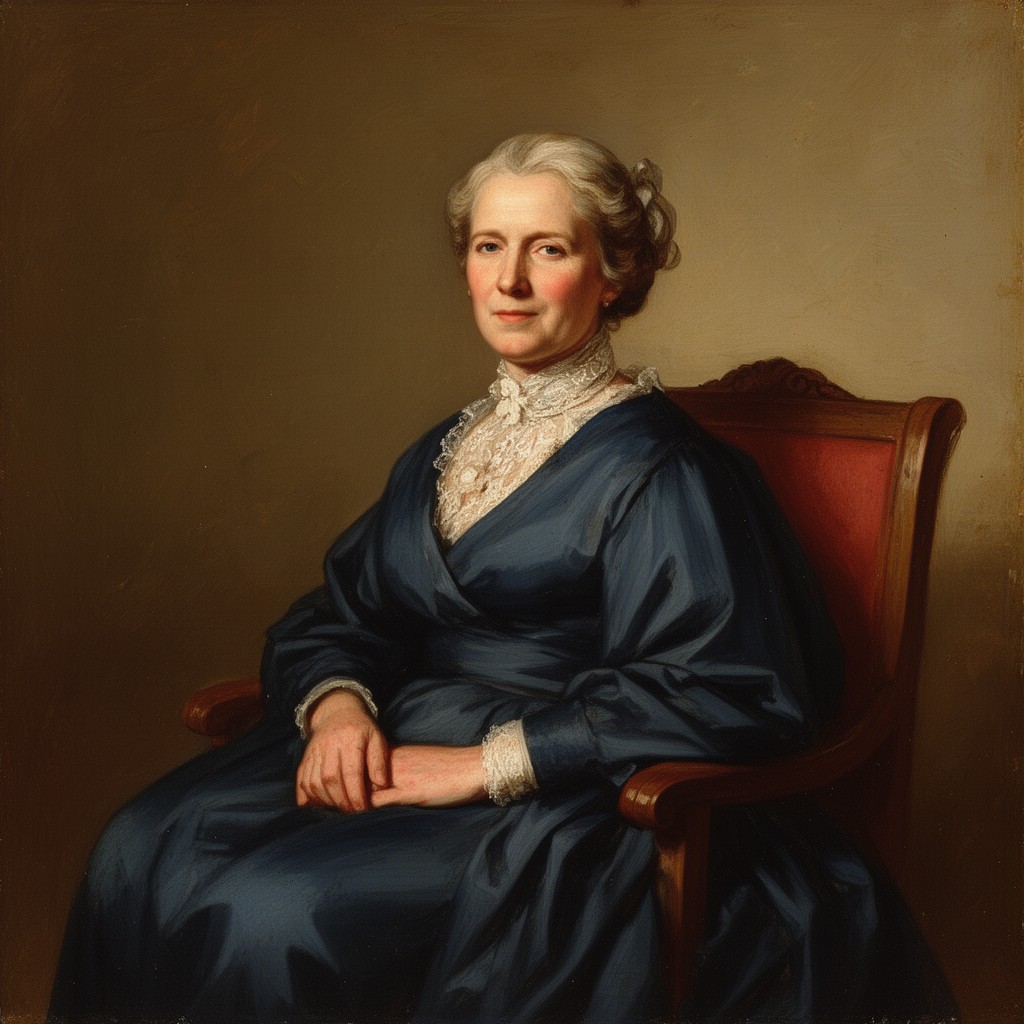 AI-generated illustration of Delia Jarvis Tudor