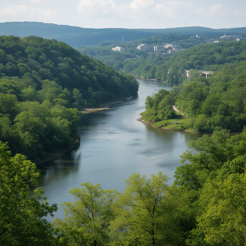 AI-generated illustration of Patapsco River