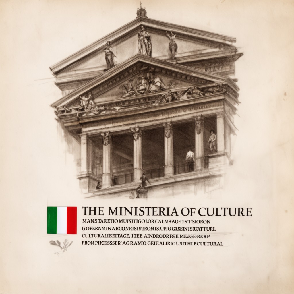 AI-generated illustration of Italian Ministry of Culture