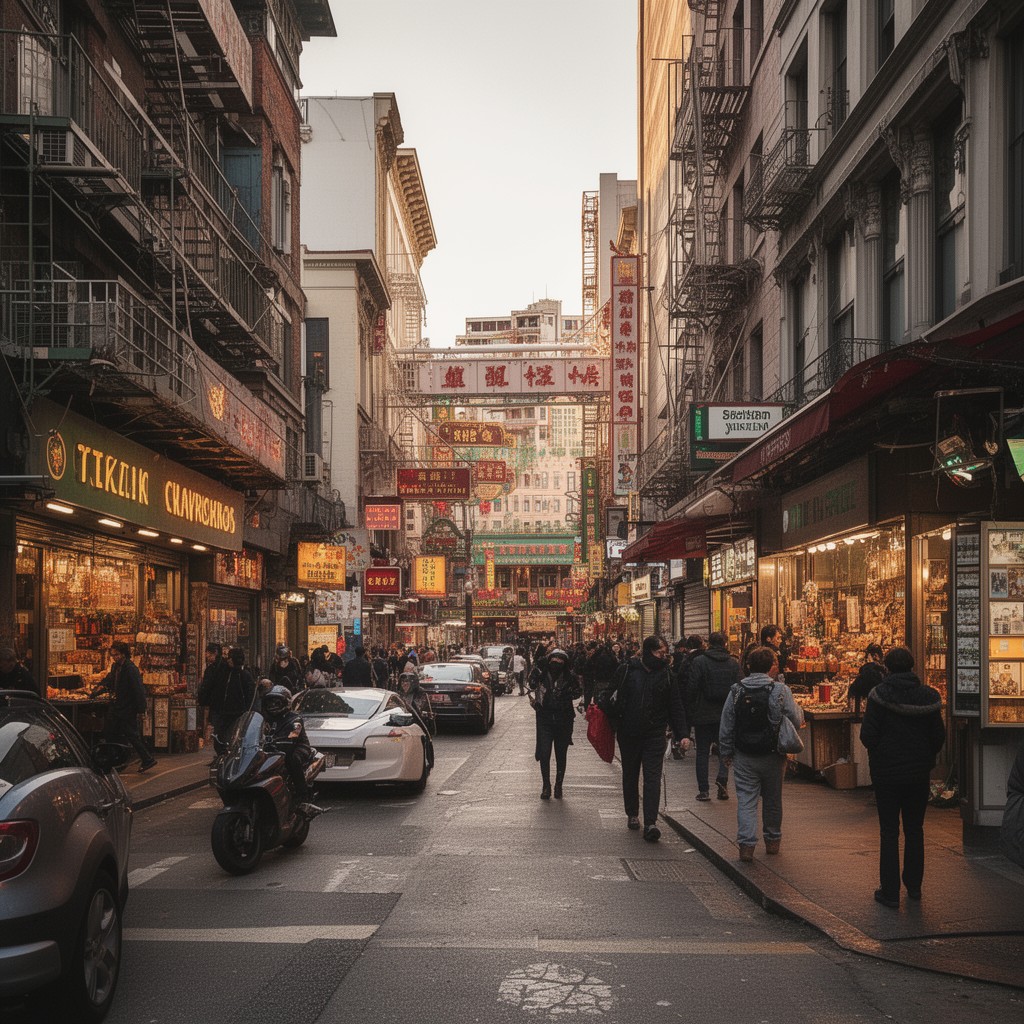 AI-generated illustration of Stockton Street