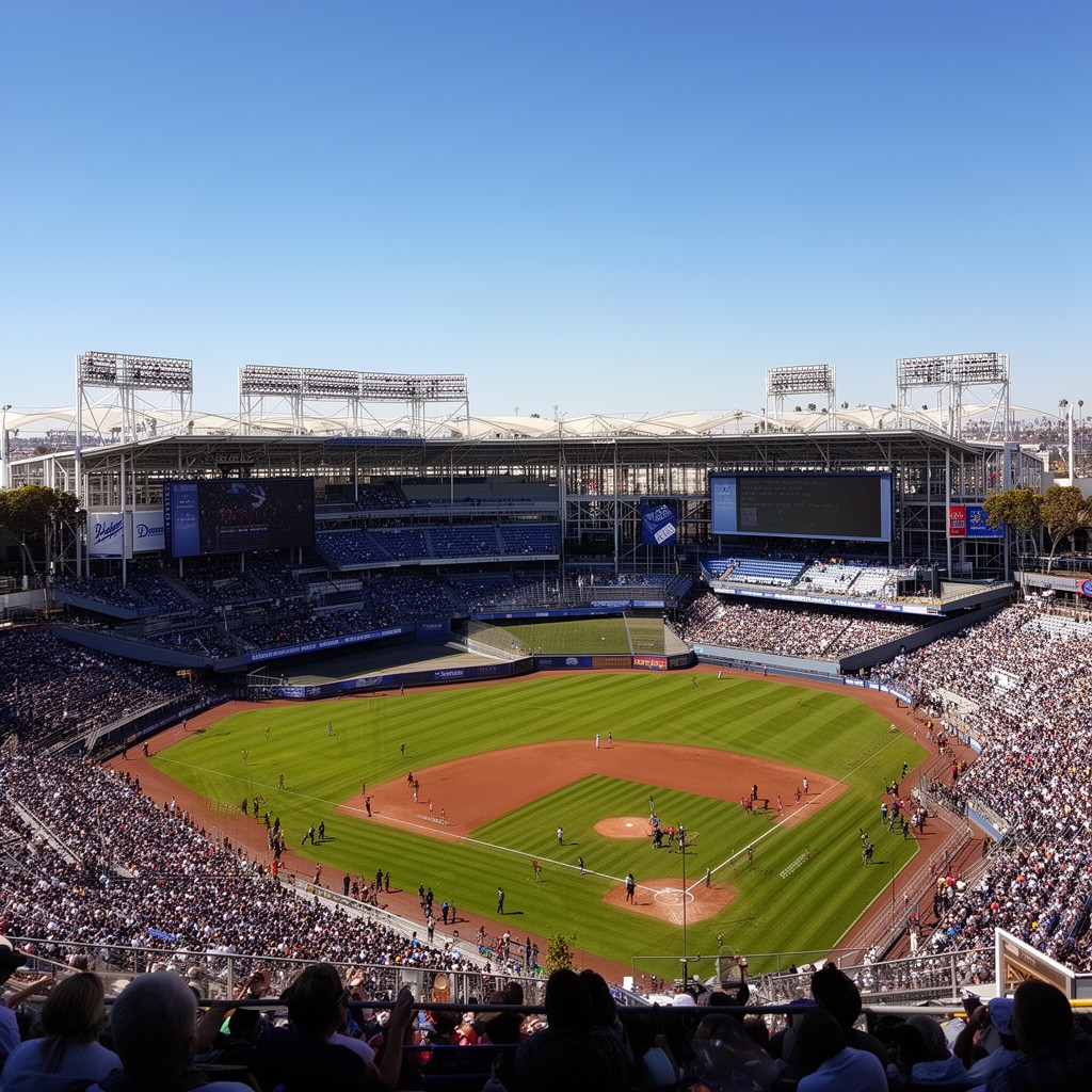 AI-generated illustration of Dodger Stadium