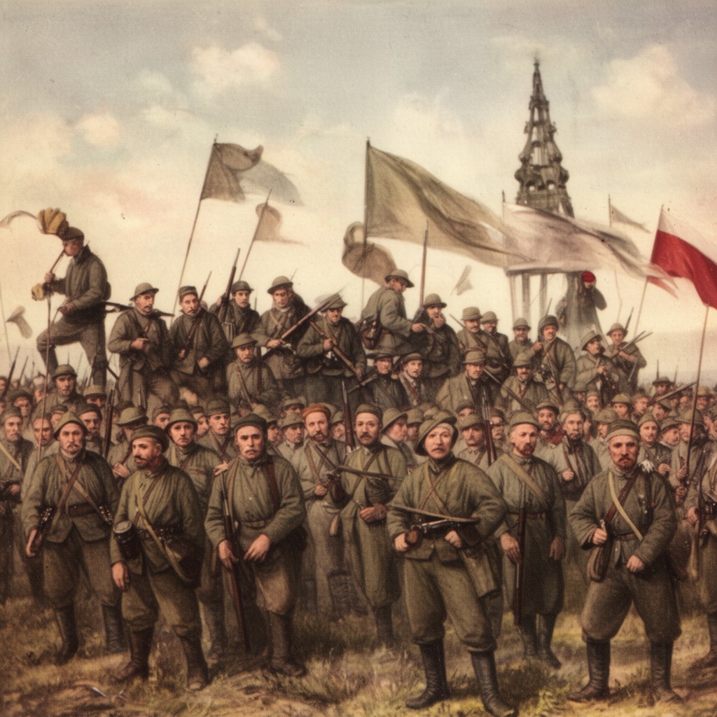 AI-generated illustration of Peasant Battalions (as allied formation)